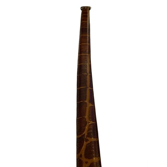 EUC JACOB Leather Brown Patterned Belt - Picture 4 of 4